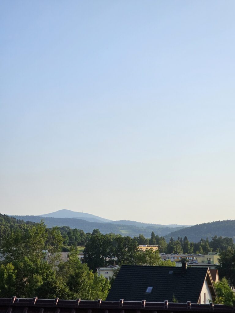 Widok na góry "Sudety", Lądek-Zdrój